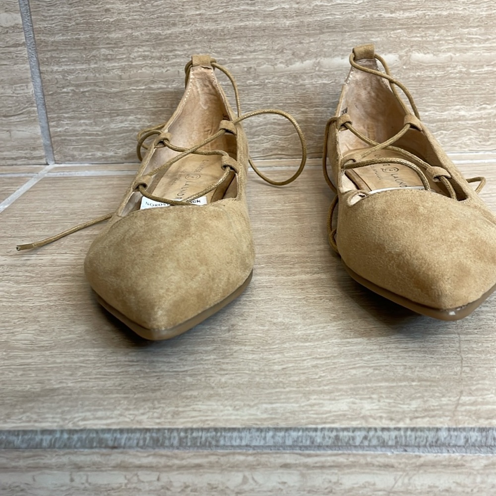 CHINESE LAUNDRY NWT Women's Size 7.5 "Endless Summer Ghillie Ballet Flat Lace-Up - Picture 6 of 10